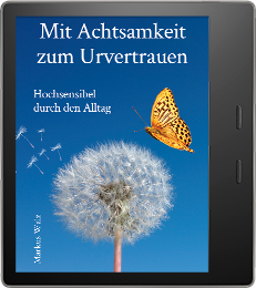 Cover von Achtsam zum Urvertrauen auf einem Tablet